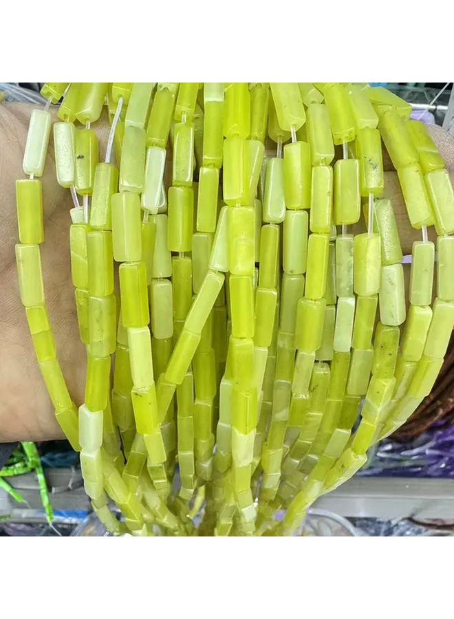 خرز حجري طبيعي مستطيل متعدد الألوان مستلزمات صنع المجوهرات DIY موديل B00041 8 - Image 1