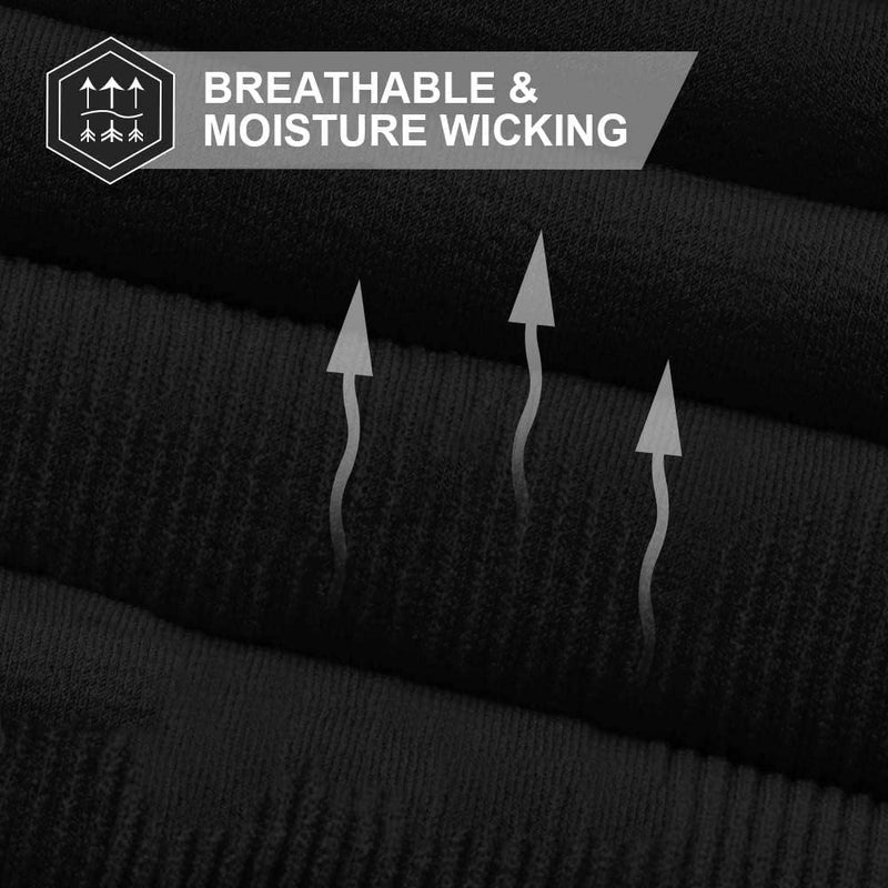 SHOWAY 3 Pair UV Protection Cooling Breathable Arm Sleeve, Sun Protective Moisture Wicking Gloves with Finger Hole to Cover Arms for Cycling, Driving, Outdoor Sports for Men & Women, Black, free - Image 2