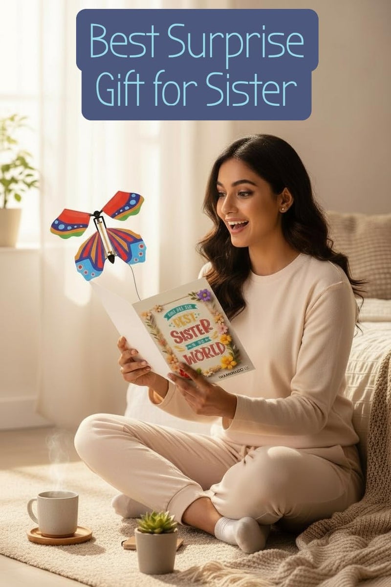 WARMINGO DE Butterfly Greeting Card for Sister | Best Sister in The World | 3D Pop-Up Handmade Greeting Card | Birthday, Rakhi, or Surprise Gift for Sister (Special Edition) (Sister) - Image 2
