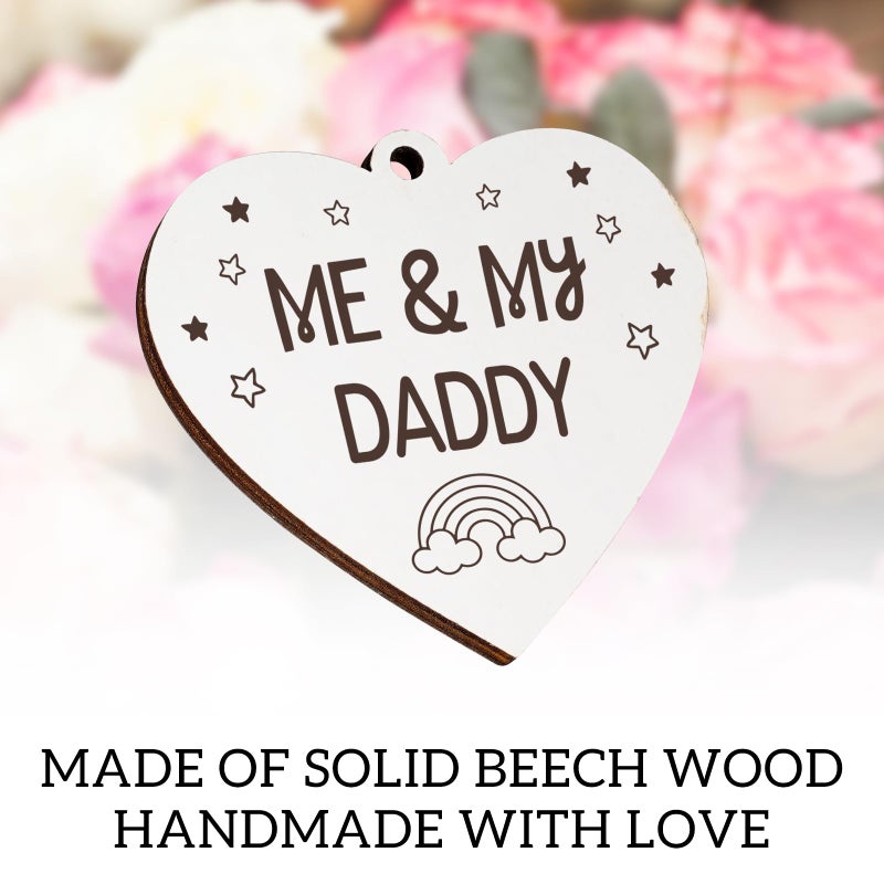 Nuowagify Dad Gifts,New Dad Gifts,Birthday Gift for Daddy,Me and My Daddy Picture Frame,Room Decor Vintage Style,Baby Gender Neutral Rotating Photo Frame 4x6 - Image 4