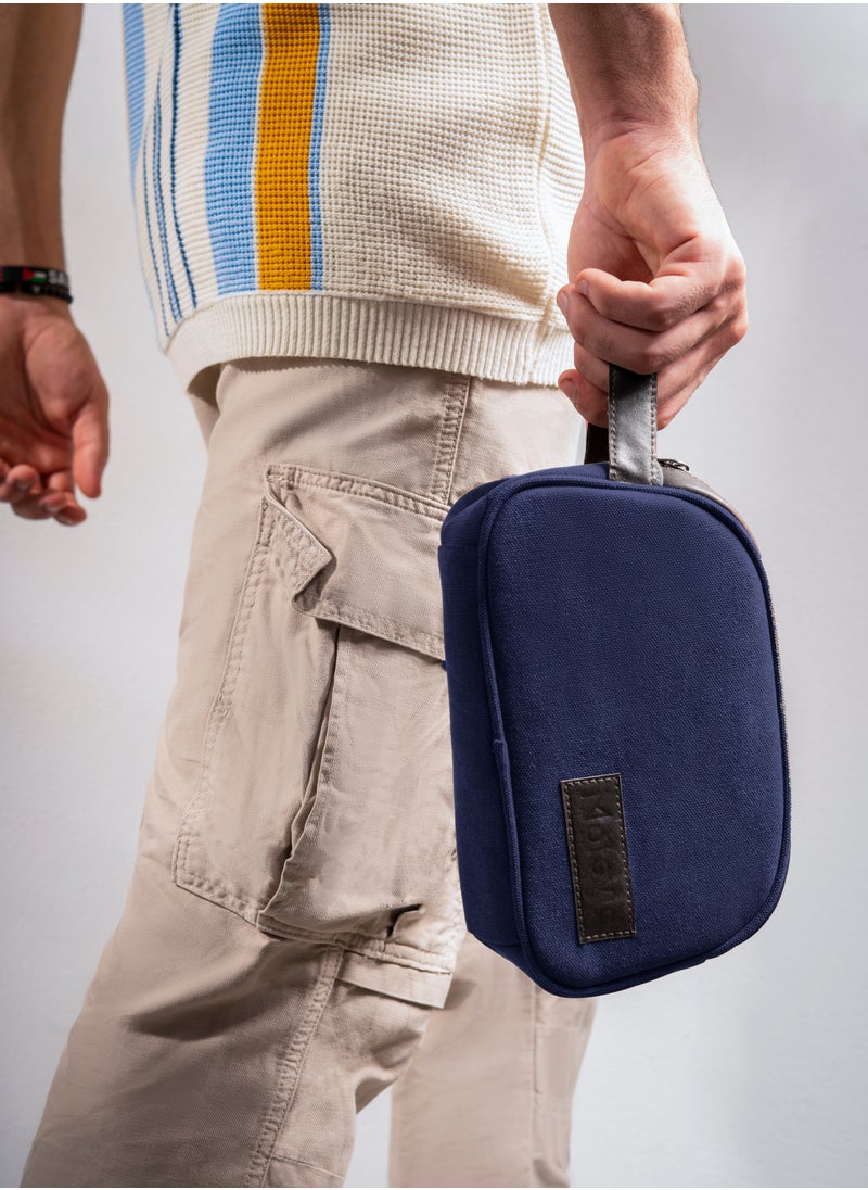 Motevia - Motevia Men's Handbag Canvas Material Multipurpose Personal Use 2 Basic Zipper Closure Back Zipper Clutch Bags - Image 1