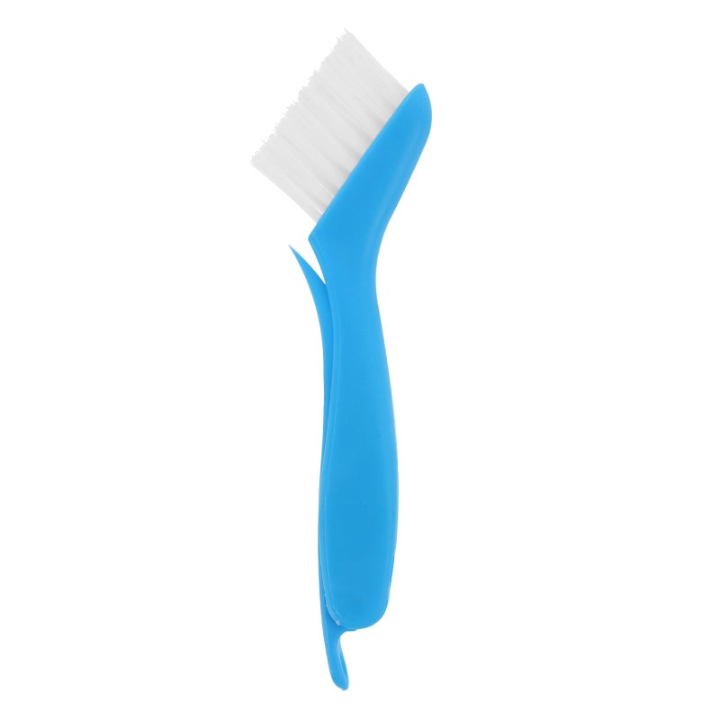 Blue Foldable Gap Cleaning Brush for Window Tracks Sink Grooves Multifunctional Small Space Scrubber - Image 2