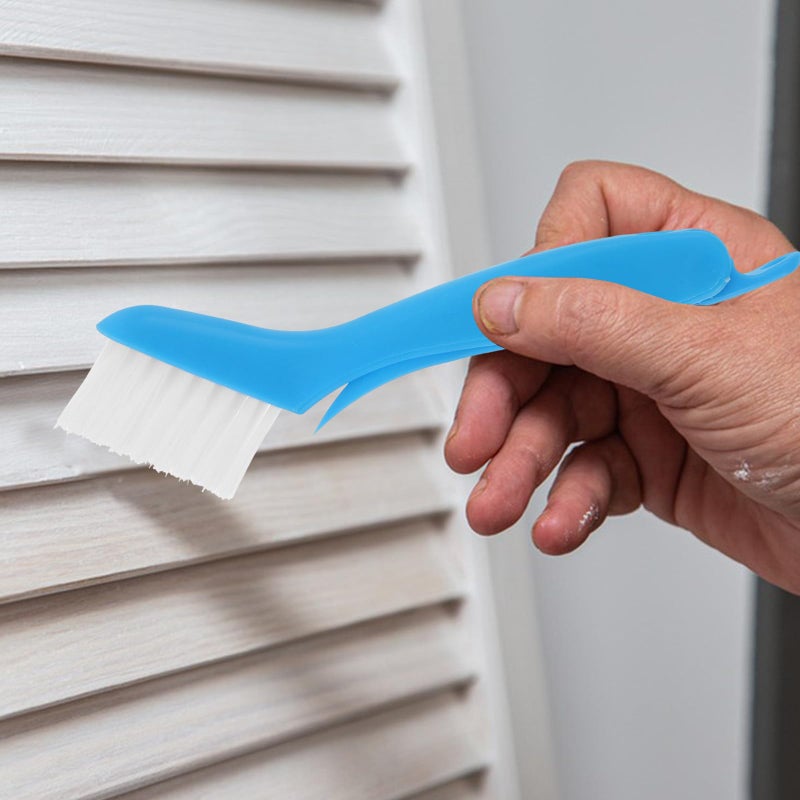 Blue Foldable Gap Cleaning Brush for Window Tracks Sink Grooves Multifunctional Small Space Scrubber - Image 4