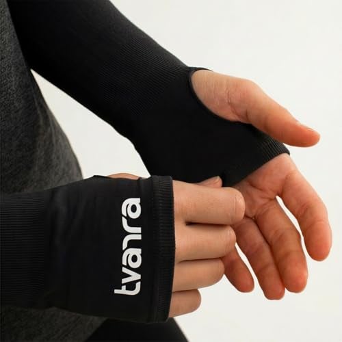 TVARRA Anti-Tan Fingerless Arm Sleeves for Women|UV Protection Hand Cover Sleeves for Bike Riding, Running & Outdoor Use,Dust & Summer Protection Arm Sleeves (1, Black) - Image 5