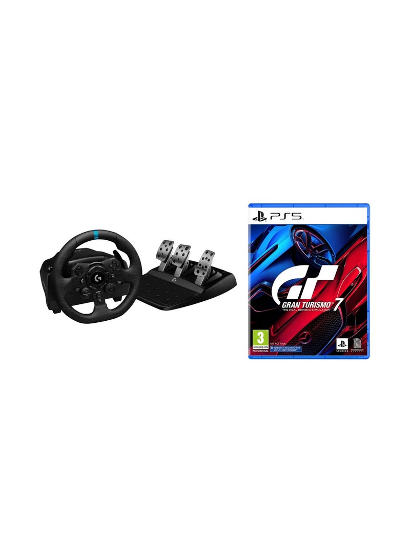 Logitech G923 Racing Wheel with Gran Turismo 7 (PS5) Bundle - Image 1