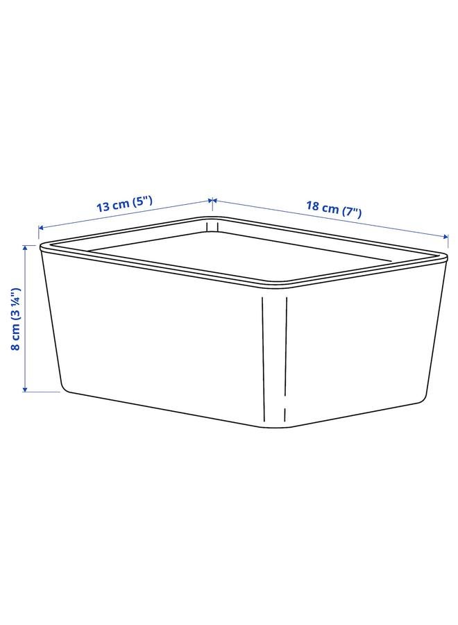 زبون صندوق مع غطاء، أبيض، 13X18X8 سم - Image 5