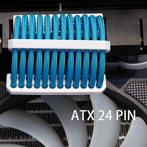 FormulaMod Cable Comb Kit for Power Cable,Sleeve Management Tools Wire Organizer Comb Includes 4x24 P+4x16P+12x8P+4x6P Computer Case Water Cooling Cable Organizer(Black) - Image 5