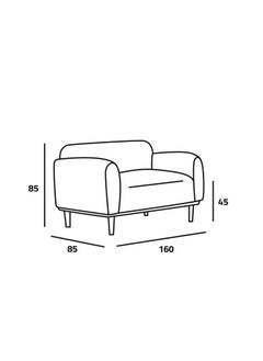 2-Seater Sofa 160x85x85 Cm - Black - pzsku/ZDA3DF2703430C1507FA8Z/45/1741138775/6993bb20-7a9c-41a6-bd57-6d6c8f2c1174