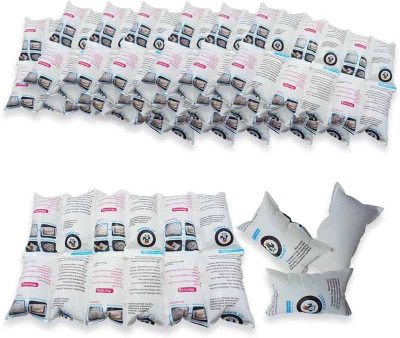 WORLD-BIO Ice Pack Sheets for Shipping and Coolers, Lunchbox Ice Pack - Long-Lasting Cold Dry Ice Pack for Frozen Shipping Costs, Flexible Ice Sheets, 12 Ice Cells Each (7 x 13 inches – 8 Sheets) - Image 1
