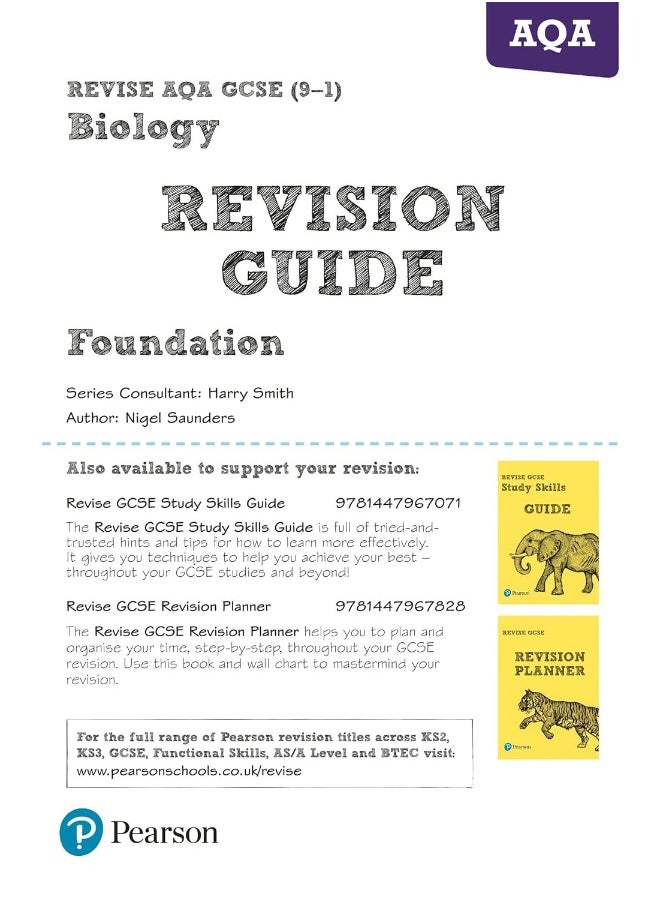 null - Pearson REVISE AQA GCSE (9-1) Biology Foundation Revision Guide: For 2024 and 2025 assessments and exams - incl. free online edition - Image 1