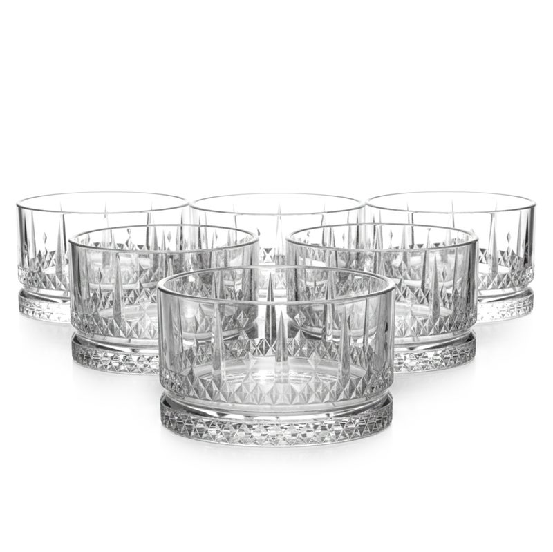 كويزين أرت طقم أوعية زجاجية من كويزين آرت، مكون من 6 قطع، مصنوع من زجاج الصودا والجير ZJ2 | أوعية تقديم شفافة بسعة 220 مل للحلويات والوجبات الخفيفة والحساء | أواني طعام زجاجية شفافة وآمنة للاستخدام مع الطعام، مناسبة للمطبخ وغرفة الطعام. - Image 1