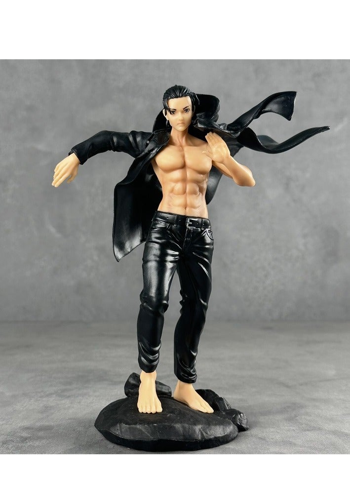 عام أدوات زينة نموذج دمية آلان ييغر من هجوم العمالقة، نموذج PVC لعبة للزينة وجمع الهدايا بقياس 20 سم. - Image 2