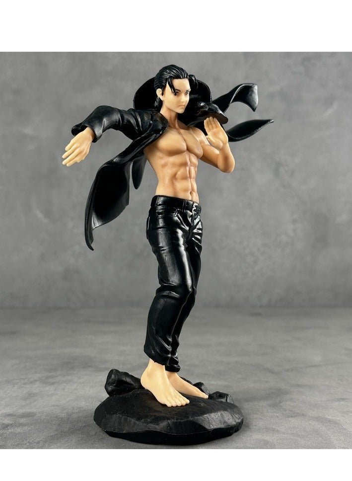 عام أدوات زينة نموذج دمية آلان ييغر من هجوم العمالقة، نموذج PVC لعبة للزينة وجمع الهدايا بقياس 20 سم. - Image 3