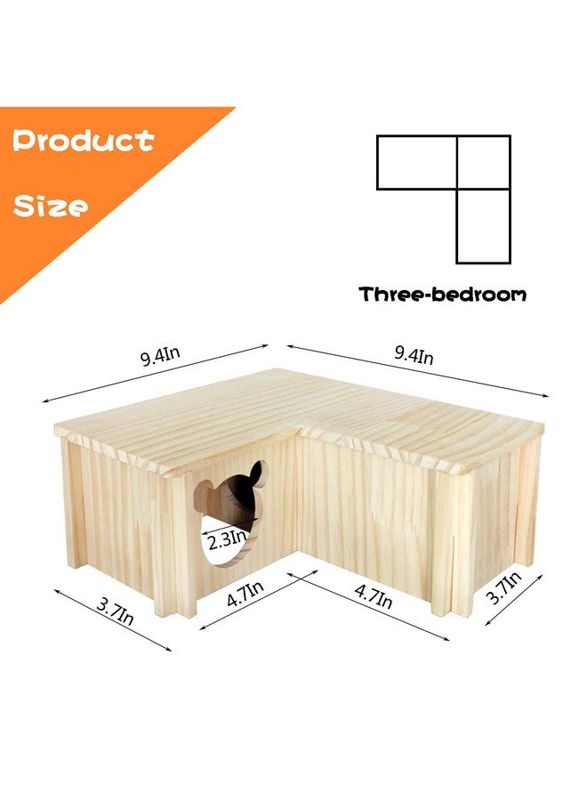 Hamiledyi Natural Wooden Hamster Maze - Multi-Chamber Detachable Small Animal Habitat with Exploring Tunnels, Enrichment Activity Toys for Dwarf Hamsters, Gerbils, Mice, Rats, Lemmings - Image 2