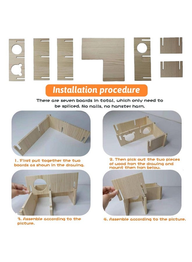 Hamiledyi Natural Wooden Hamster Maze - Multi-Chamber Detachable Small Animal Habitat with Exploring Tunnels, Enrichment Activity Toys for Dwarf Hamsters, Gerbils, Mice, Rats, Lemmings - Image 3