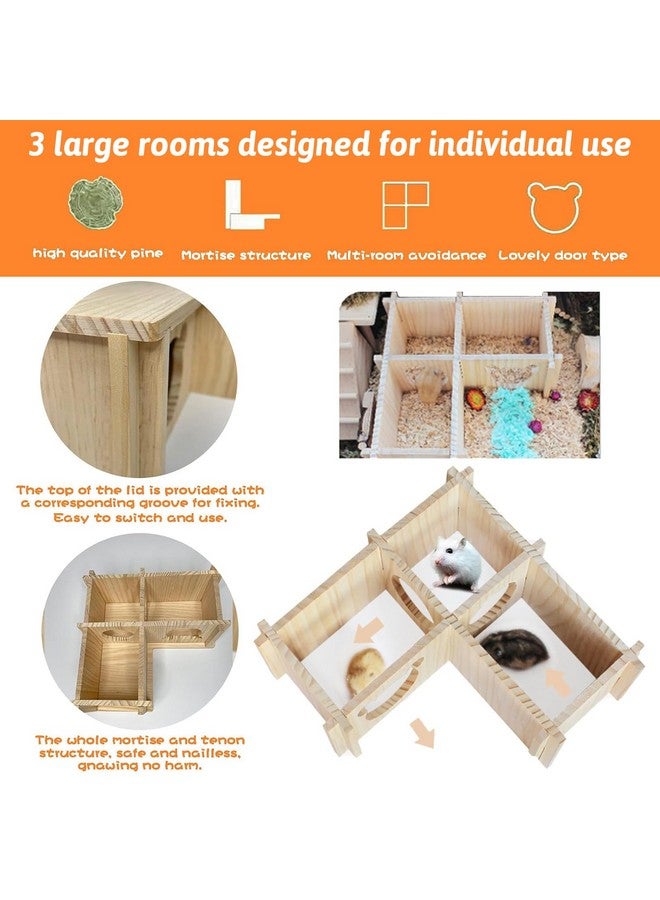 Hamiledyi Natural Wooden Hamster Maze - Multi-Chamber Detachable Small Animal Habitat with Exploring Tunnels, Enrichment Activity Toys for Dwarf Hamsters, Gerbils, Mice, Rats, Lemmings - Image 5