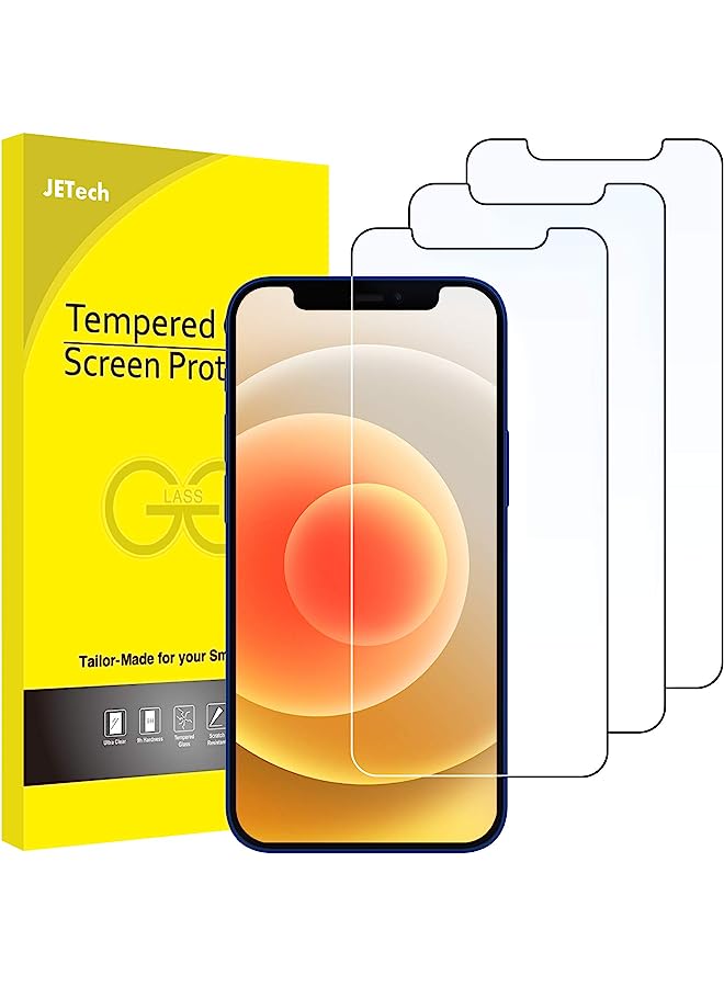 Jetech Screen Protector For Iphone 12/12 Pro 6.1-Inch, Tempered Glass Film, 3-Pack - Image 1