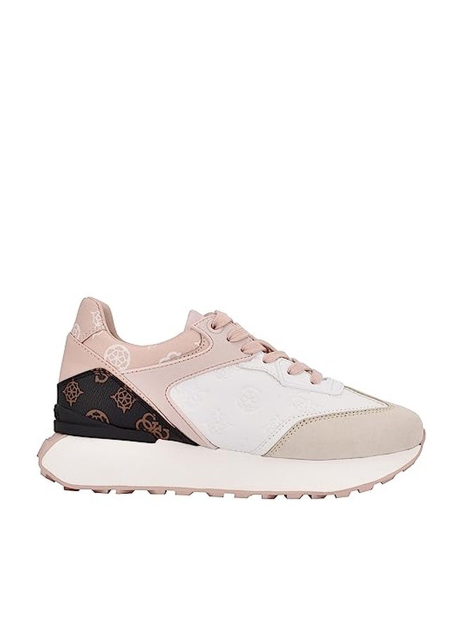 GUESS Women's LUCHIA Sneaker, White Multi, 5.5 - Image 1