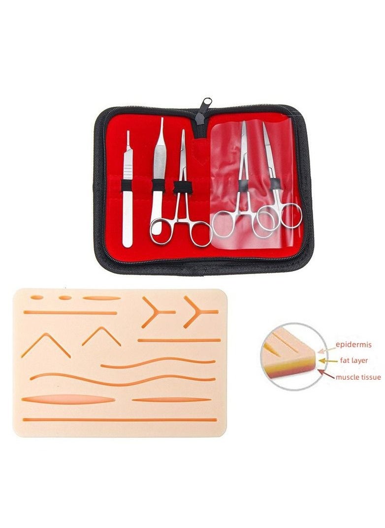 Joshberg - Surgical Suture Training Kit  for Suture Training Skin Operate Suture Practice Model Training Pad Scissors Tool Kit - Image 1