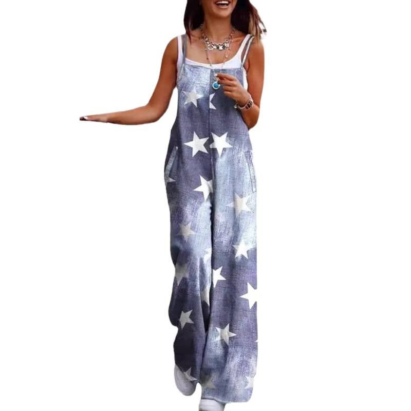 Printed Strappy Jumpsuit - Image 5