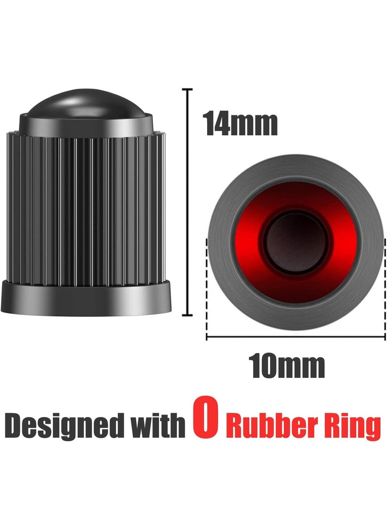 SANMUGEED Tire Valve Caps with O Rubber Ring, for Cars, SUVs, Bike and Bicycle, Trucks, Motorcycles - Image 3