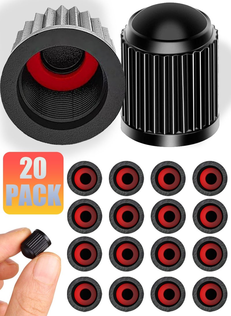 SANMUGEED Tire Valve Caps with O Rubber Ring, for Cars, SUVs, Bike and Bicycle, Trucks, Motorcycles - Image 1