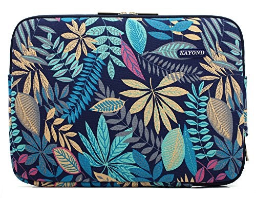 KAYOND Canvas Water-Resistant for 14-14.1 Inch Laptop Sleeve Case Bag (14-14.1 Inches, Forest Series Bule) - Image 3