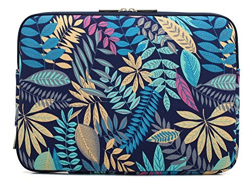 KAYOND Canvas Water-Resistant for 14-14.1 Inch Laptop Sleeve Case Bag (14-14.1 Inches, Forest Series Bule) - Image 4