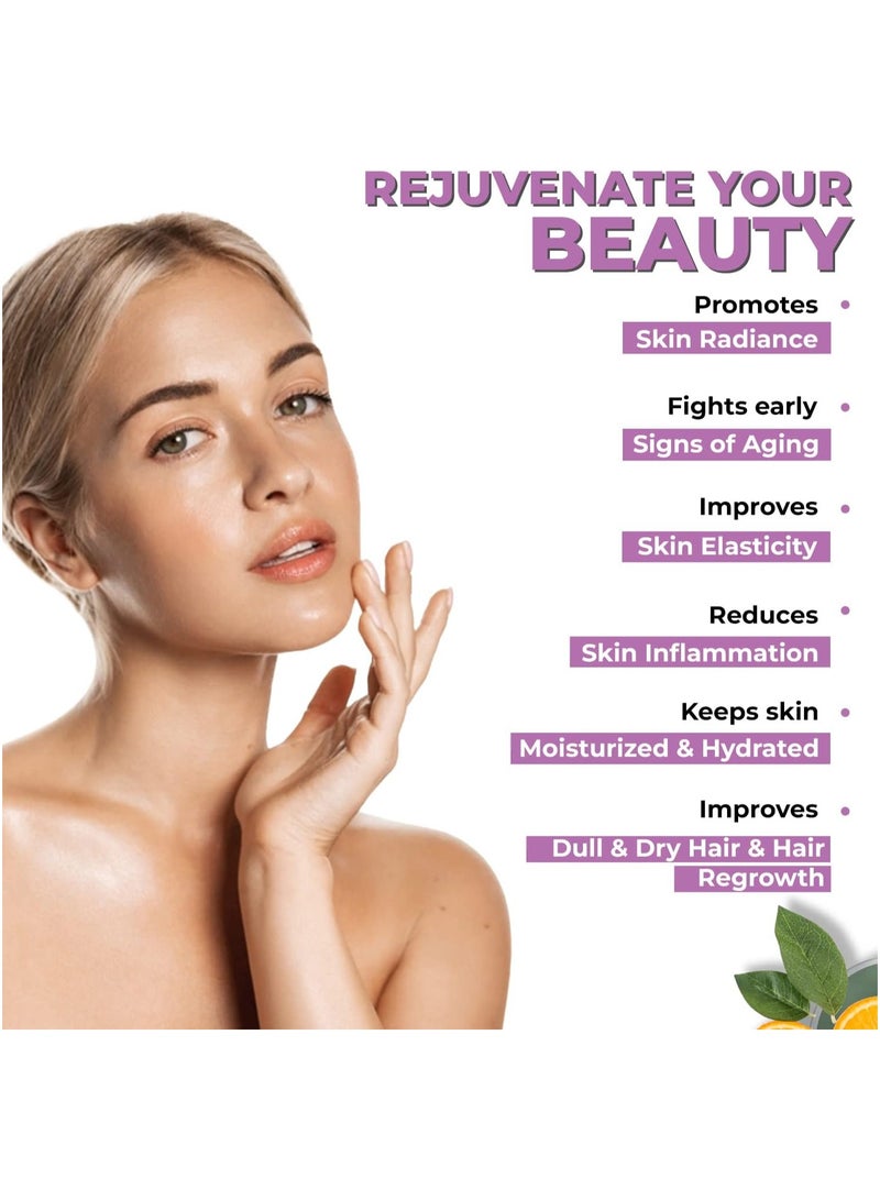 هيربال ماكس الكولاجين لتعزيز إصلاح البشرة وتجديدها لبشرة شابة ومشرقة - 300 قرص 800 ملغ، عبوة من 5 أقراص - Image 4