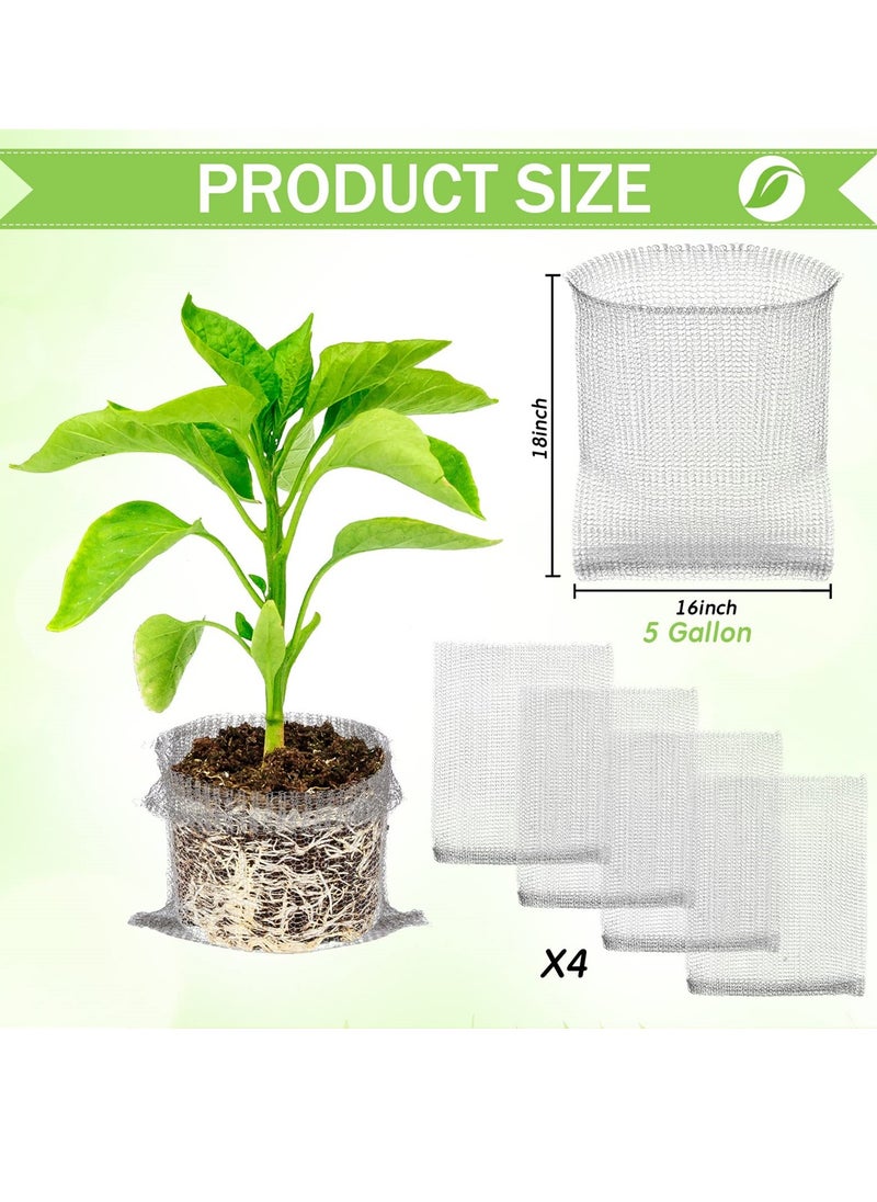 SYOSI - 4 Pcs 5 Gallon Root Guard Gopher Proof Wire Baskets, Mole and Vole Mesh Wire Protection, Stainless Steel Underground Wire Baskets for Plant Root Protection - Image 1