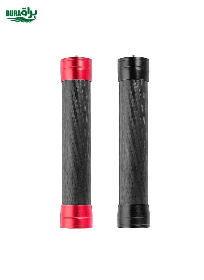 BURAQ - PULUZ 21cm Carbon Fiber Extension Monopod Stick for DJI / MOZA / Feiyu V2 / Zhiyun G5 Gimbal(Red) - Image 1