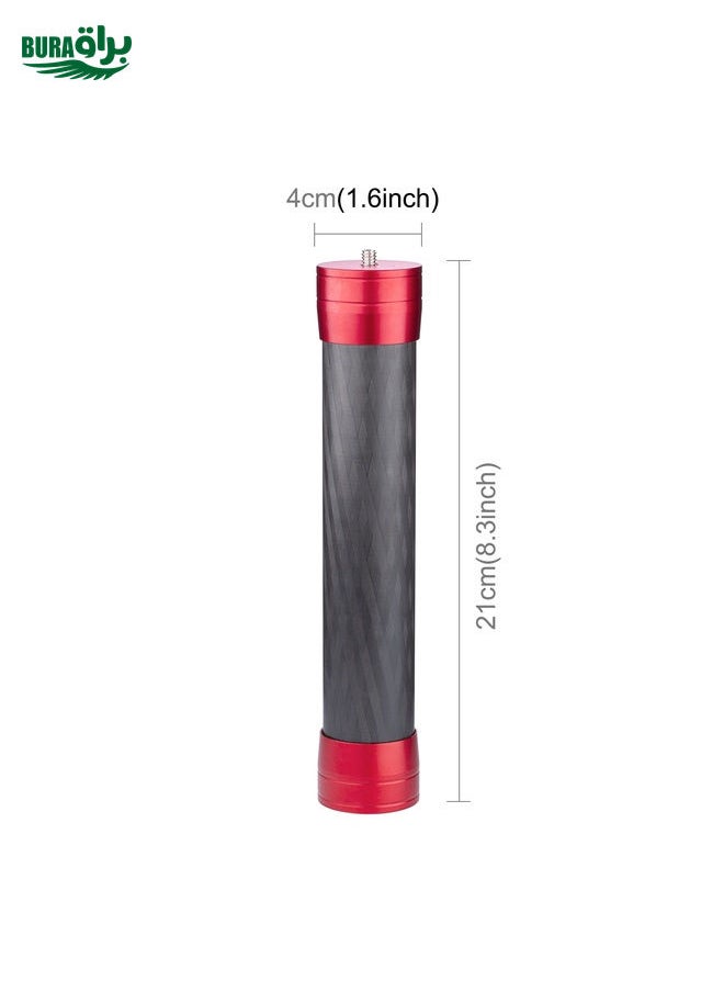 BURAQ - PULUZ 21cm Carbon Fiber Extension Monopod Stick for DJI / MOZA / Feiyu V2 / Zhiyun G5 Gimbal(Red) - Image 1