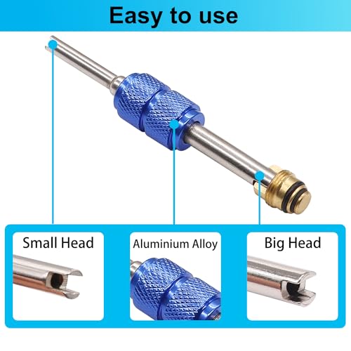 TWTADE 60PCS Car Air Conditioner Valve Core Accessories with Remover Tool Assortment Kit R12 R134a Refrigeration Tire Valve Stem Cores Repair Kit H-021-R12 - Image 5