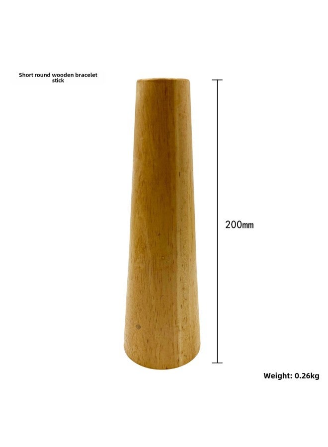 Wooden Bracelet Stick Round Egg-Shaped Drum-Shaped Step Slot Bracelet Repair Plastic Correction Extended Measurement Wooden Stick Solid Wood-Model:GH437E Short Round Bracelet Wooden Stick  - Image 1