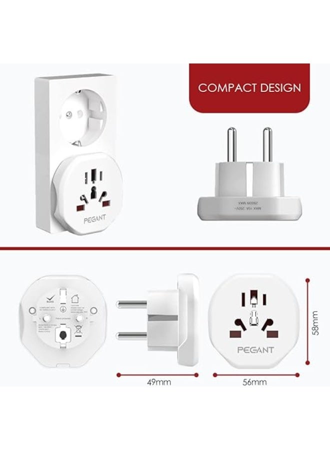 PEGANT World to EU Plug Travel Adapter  - Image 4