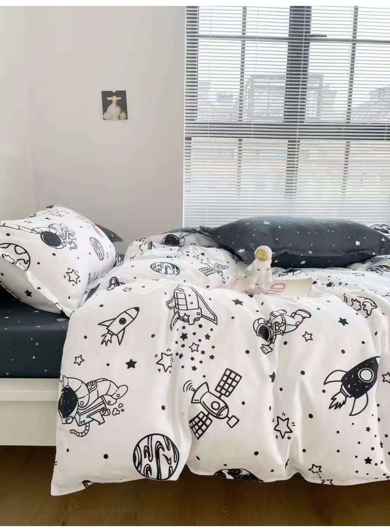 AL RAID King Size 6-Piece Bedding Set – Soft, Durable and Breathable Bed Sheets with Duvet Cover, Deep Pocket Fitted Sheet & 4 Pillowcases – All-Season Comfort