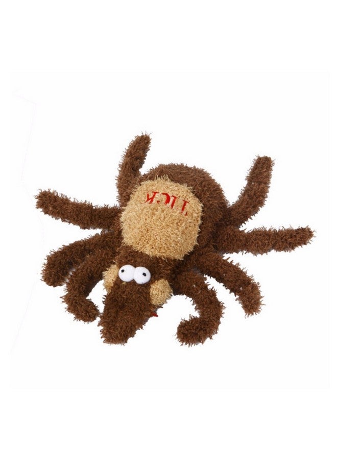 مالتي بيت لعبة قراد صغيرة للكلاب | لعبة قراد ناعمة من القطيفة | لعبة قراد صرير من القطيفة للكلاب | بني | 6 بوصات | مرخصة رسميًا