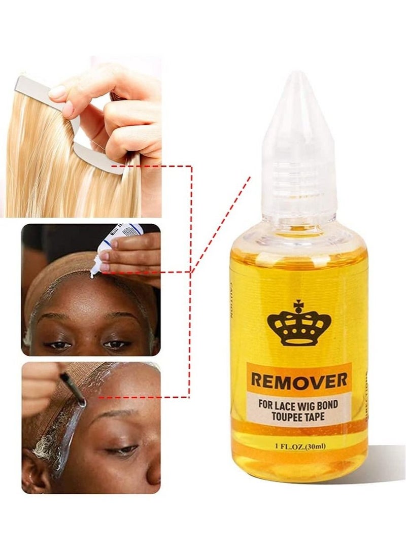 ELTRAZONE pack 2 Removes Hair Glue, Wig Tape, Double Sided Extension Tape,30ml Tape Remover for Hair Extensions Remover for Lace Wig Bond Toupee Tape in Hair Extensions Adhesive - Image 4