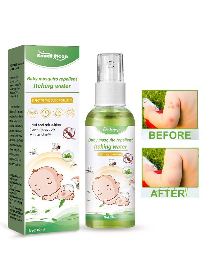 SOUTH MOON Baby Mosquito Repellent Itching Water, Anti Itchy Skin, Anti Biting in Summer, Gentle and Safe, Mosquito Repellent Care Spray, Home Outdoor Portable Skin Care Liquid Spray 30ML - Image 1