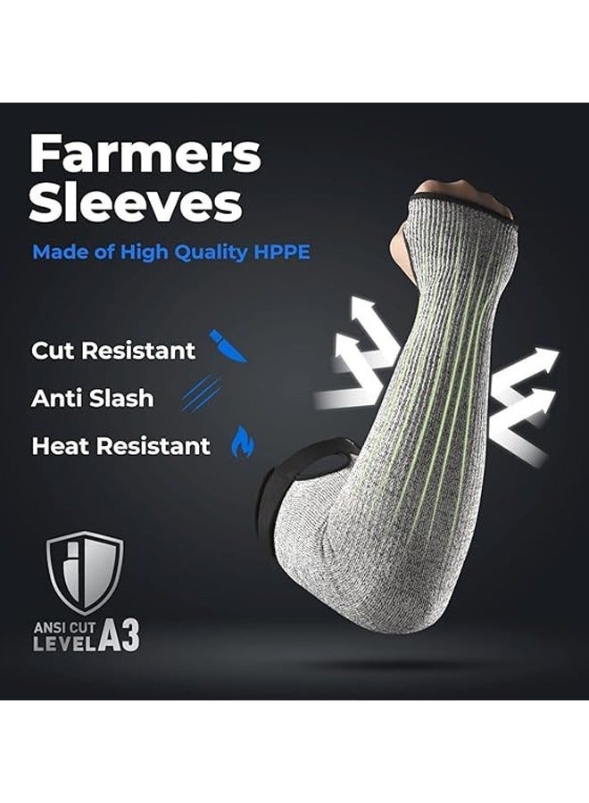 Generic Anti cutting Arm Sleeves, Arm Protection Sleeves, Gardening Sleeves, Level 5 Safety Protection Anti-bite Wrist Arm Sleeves Protector Heat Resistant Arm Sleeves for Women Men Cooking Gardening, Etc.  - Image 2