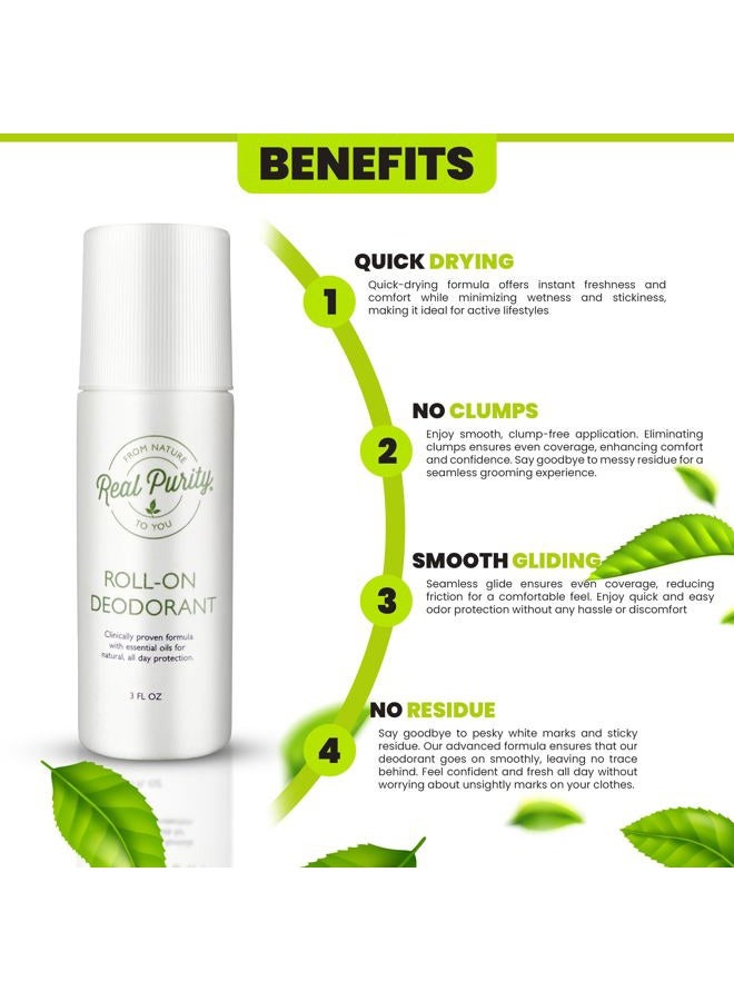 Real Purity , (2 Pack) Roll-On Deodorant - Image 2