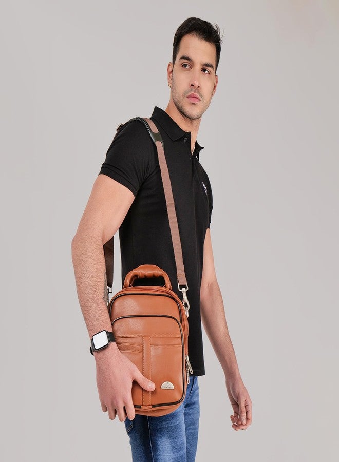 كارا حقيبة كتف متعددة الاستخدامات من الجلد الصناعي من كارا، مقاس 10.6 بوصة، مناسبة للرجال والنساء، مثالية للمكتب والسفر - Image 2