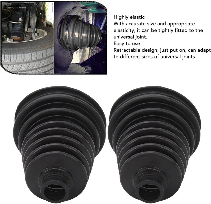 KIMISS 2pcs CV Joint Boot Kit - Universal Silicone Constant Velocity Joint Boot Set - Image 3