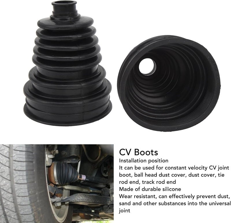 KIMISS 2pcs CV Joint Boot Kit - Universal Silicone Constant Velocity Joint Boot Set - Image 2