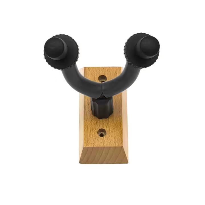 Mozart Hardwood Guitar Wall Hanger – Rectangular Shape Guitar Wall Mount Bracket Holder for Acoustic, Electric Guitars & Ukuleles (Model GH-23) - Image 3