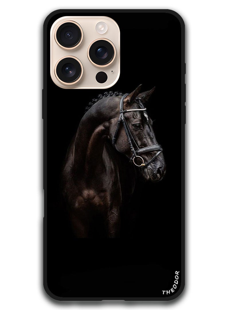 Theodor Protective Case Anti Scratch Shock Proof Bumper Cover For iPhone 16 Pro (6.3)-inch Horse looking - Image 1