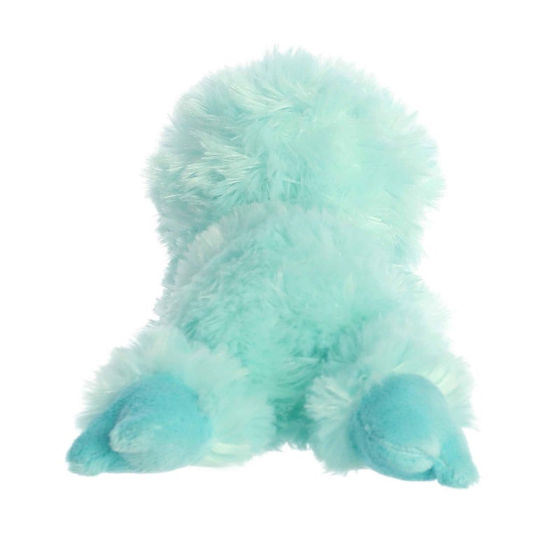 AuroraÂ® Adorable Mini Flopsieâ„¢ Minty Slothâ„¢ Stuffed Animal - Playful Ease - Timeless Companions - Blue 8 Inches - Image 4