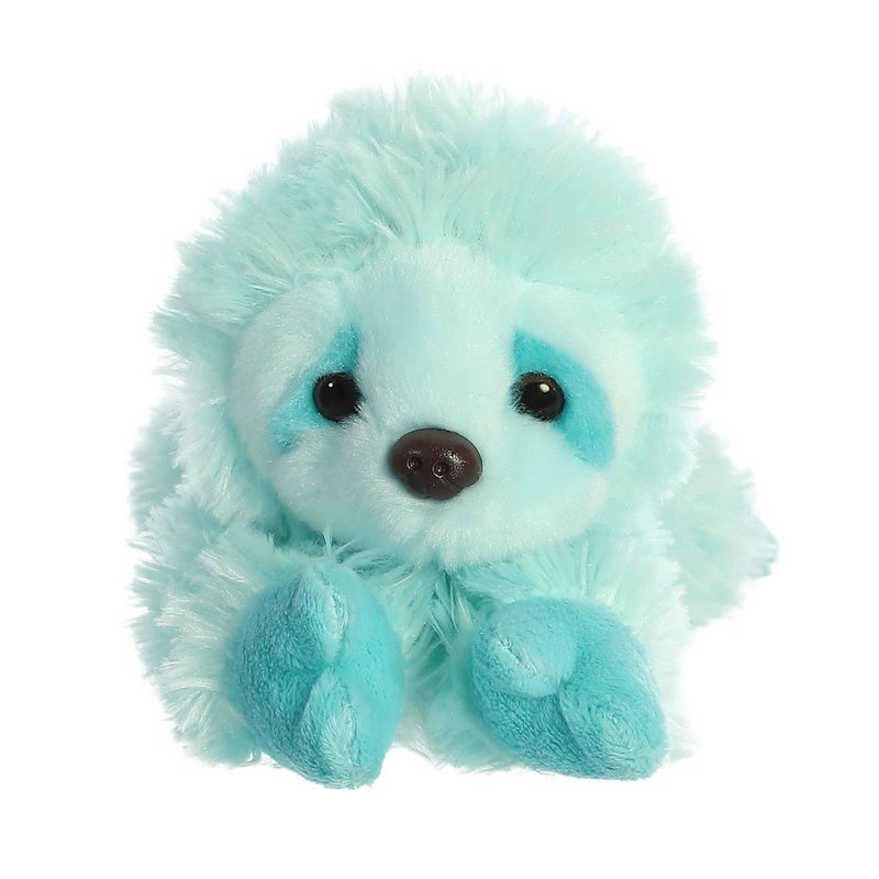 AuroraÂ® Adorable Mini Flopsieâ„¢ Minty Slothâ„¢ Stuffed Animal - Playful Ease - Timeless Companions - Blue 8 Inches - Image 2