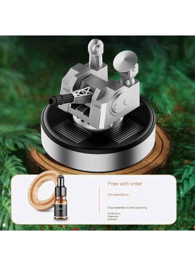 Cross-border Car Center Console Ornament Military Tech Creative Rotating Solar Close-In Weapon System Model Car Air Freshener