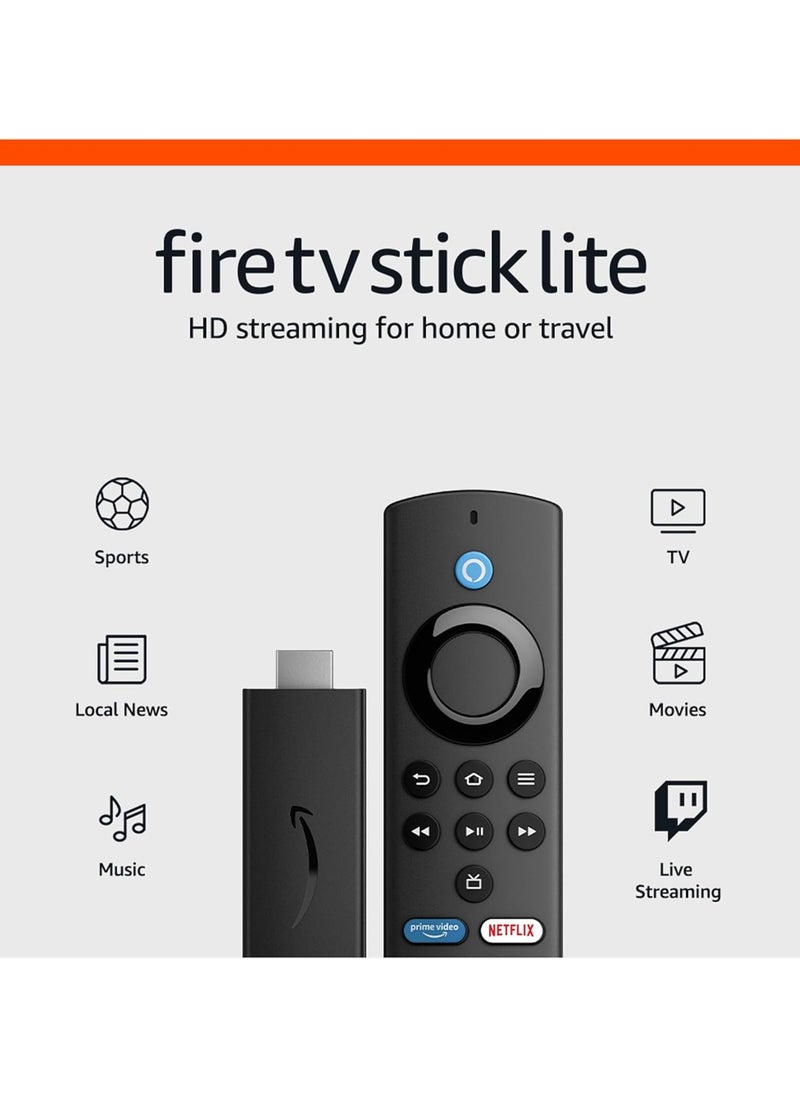 TV - Fire Stick Lite streaming device 2nd Gen, no TV controls, HD streaming device - Image 1